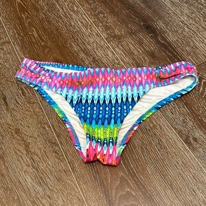 La Blanca colorful print bikini bottom ruched 4